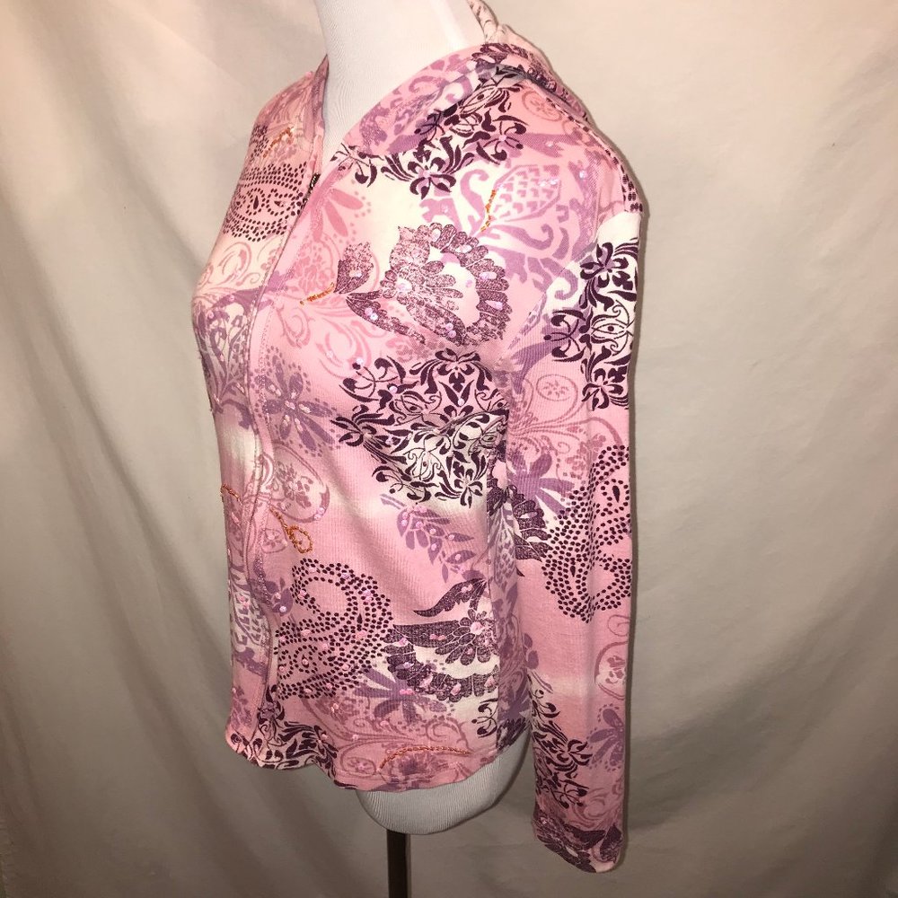 Great NW Pink and Purple Lightweight Zip Up Hoodie